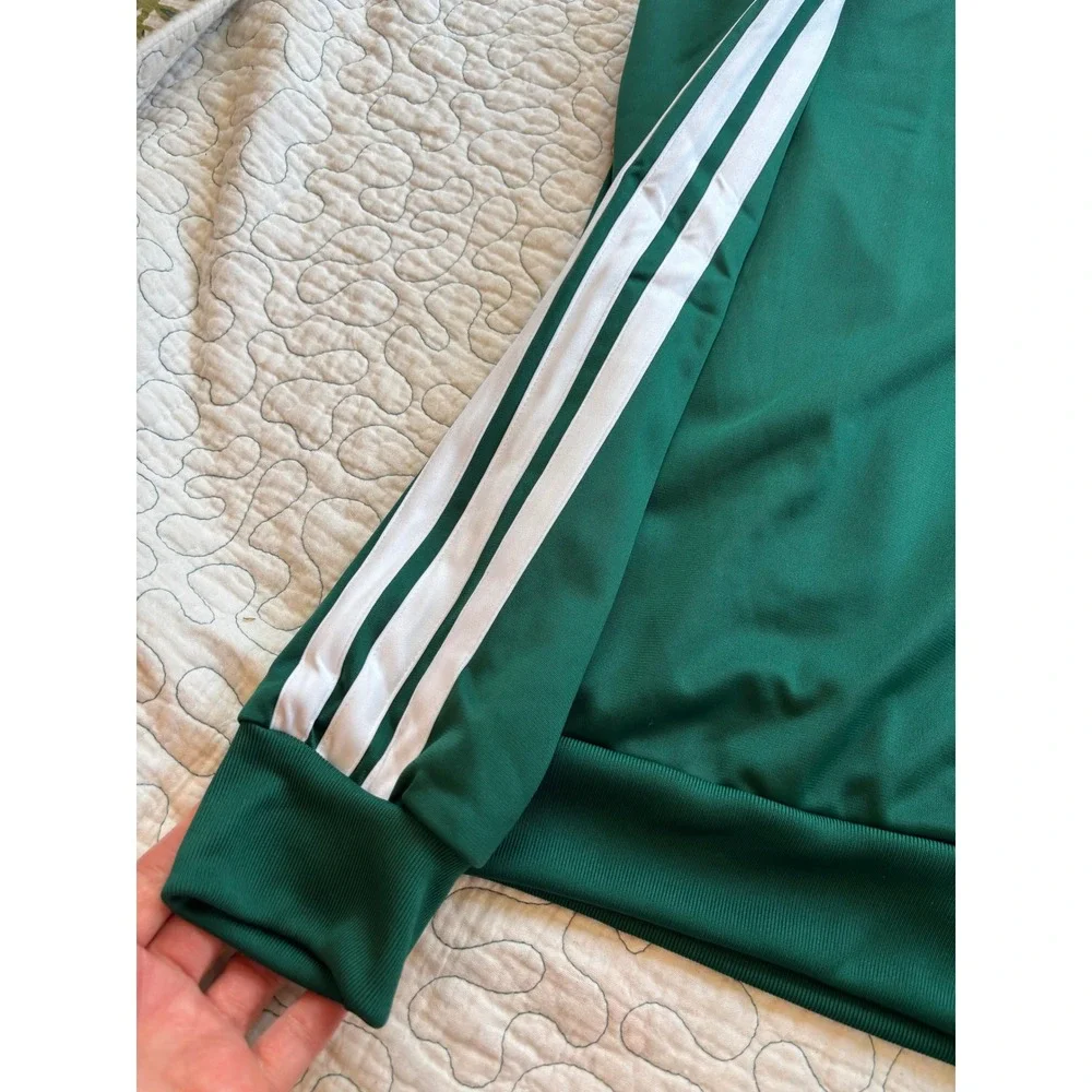 Adidas Mens Essentials 3-Stripes Track Jacket‎ Green Size Small